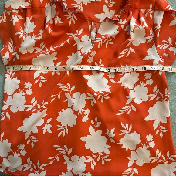 41 Hawthorn Tiffiny Tulip Sleeve Blouse red size S - Picture 6 of 6